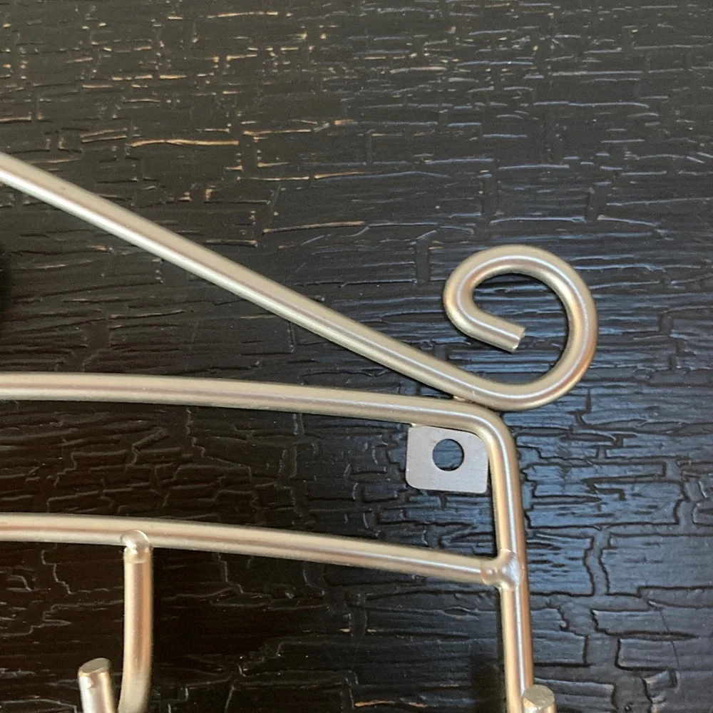 Elegant Silver Wall Hook Rack - Picture 3 of 5